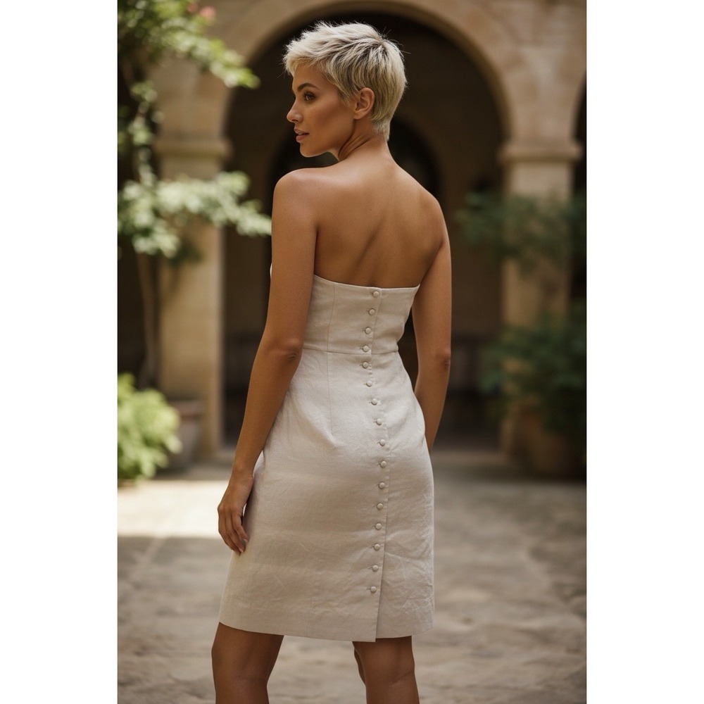 Moulinette Soeurs Anthropologie STRAPLESS PENCIL Dress 10P SIZE ZIP